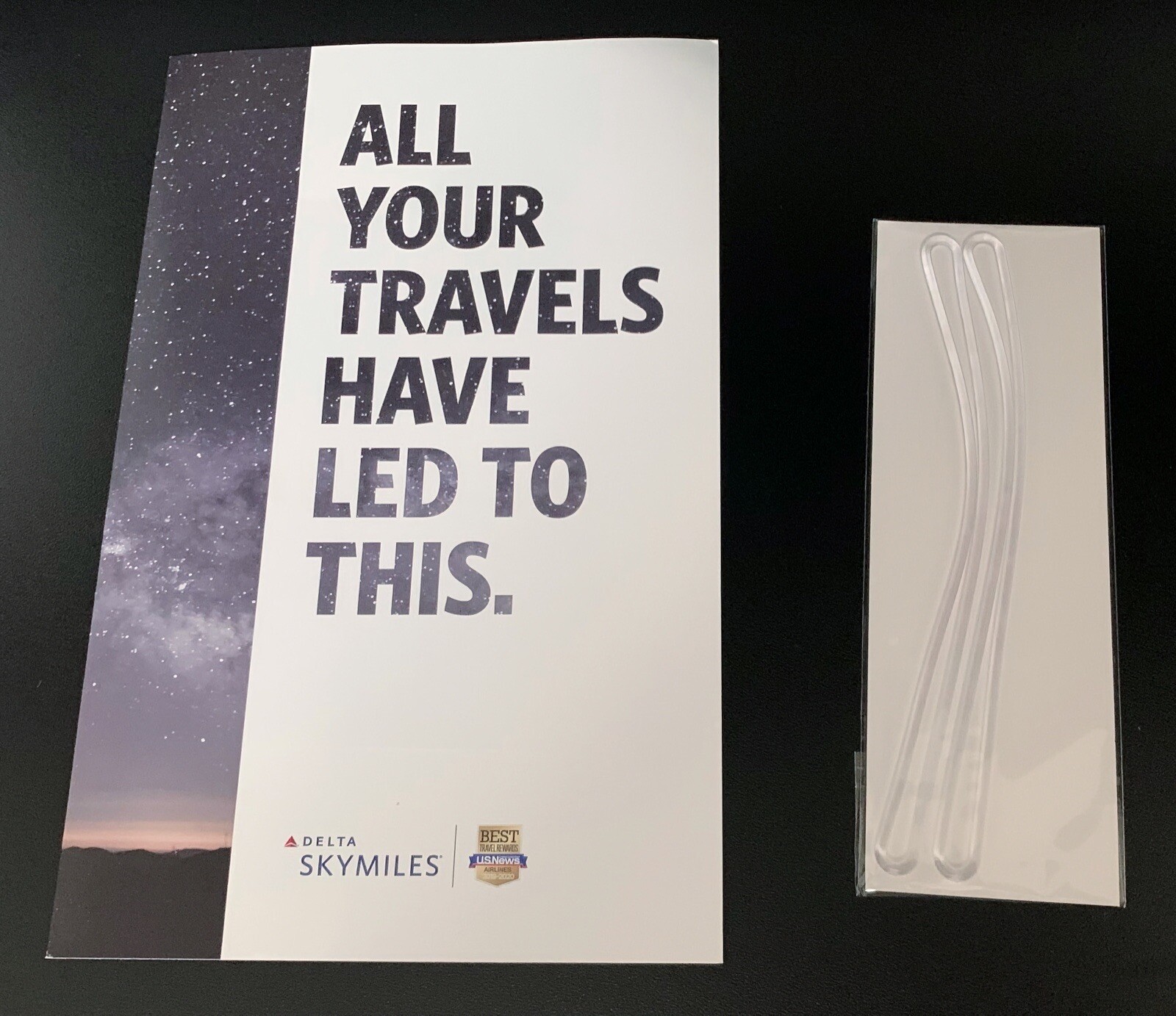 Delta SkyMiles Platinum Medallion Luggage Tags with Straps (x2) Brand