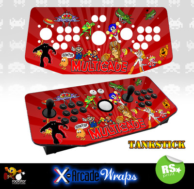 Multi Game v1 X Arcade Artwork Tankstick Overlay Graphic Sticker