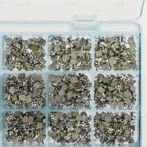 50 Kit Dental Braces Metal Orthodontic Brackets Mini Roth 022 345 Hook Monoblock - Picture 5 of 12