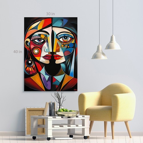 Pablo Picasso Zwei Gesichter Modern Kunst Leinwandbild Wandbild Bild - Bild 6 von 7