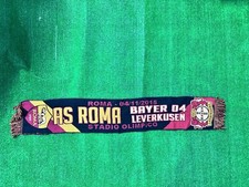 Offizielle AS Roma Bayer Leverkusen Ultras Schal Match Worn