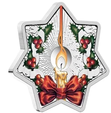 Australia Christmas Tree 2016 1oz Star Shaped Silver Proof $1 Coin