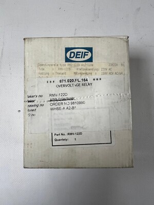 DEIF RMV-122D Overvoltage Relay