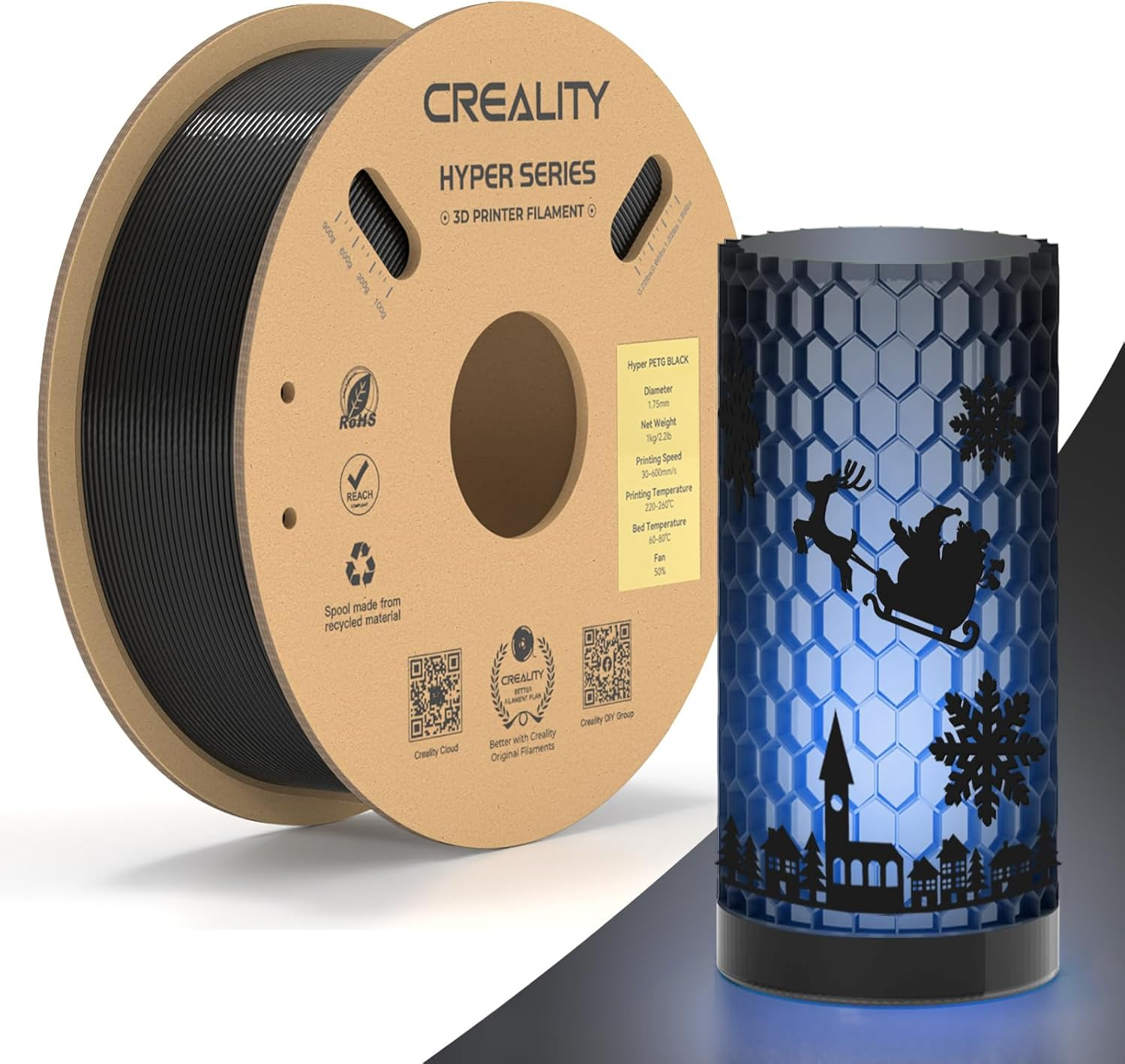 【Kaufe 10 Zahle 5】Creality PLA Matt PETG PLA+ ASA 3D-Drucker Filament 1,75mm,1KG