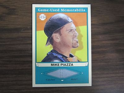 2003 Play Ball Mike Piazza # PB-MP1 Jersey Card (B101) New York Mets