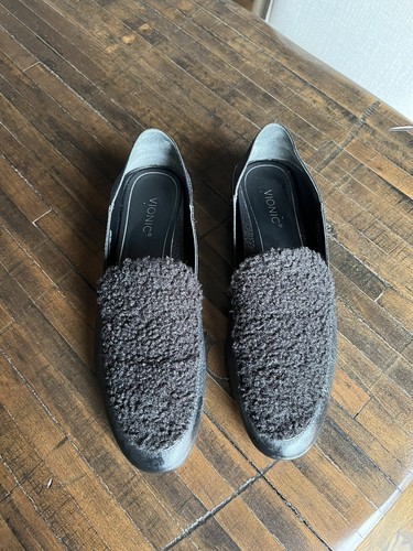 Vionic Womens Frieda Sherpa Leather Loafer Mule Slip On Convertible Black Sz 8 - Picture 8 of 10