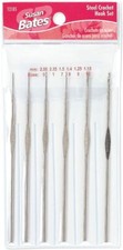 Susan Bates 12185 Steelite 6 Piece Crochet Hook Set Size 0, 1, 7, 8, 9, 10