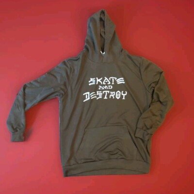 THRASHER SKATE AND DESTROY HOODIE Brown