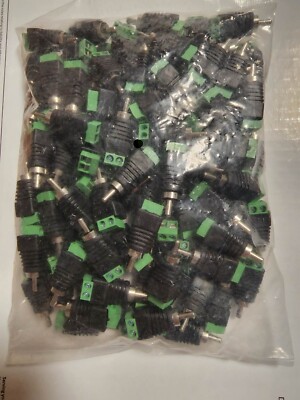 Installercctv RCA Male Plug to AV Screw Terminal, Wire to RCA Adapter 100Pcs