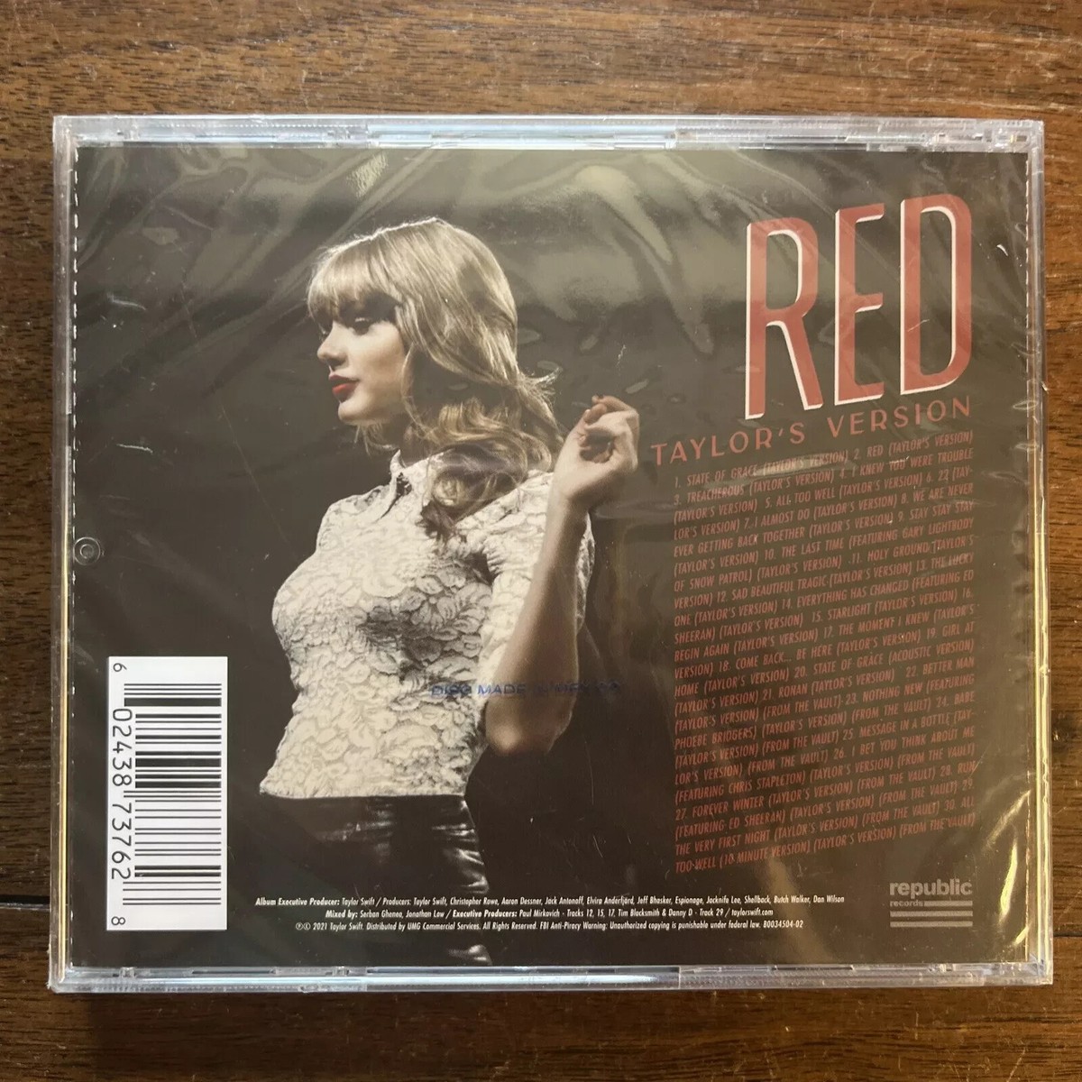 TAYLOR SWIFT RED [TAYLOR'S VERSION] CD - CLEAN VERSION