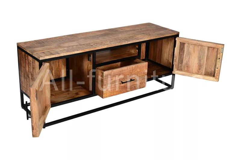 Solid wood 2024 tv console table