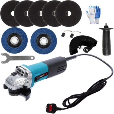 CISIVIS 710W Electric Angle Grinder 125mm Heavy Duty Cutting Grinding 11000rpm UK Plug