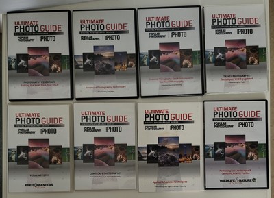  (8) Digital Photography Class DSLR Ultimate Photo Guide DVD's Multiple Subjects