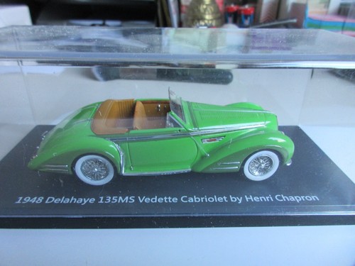 ESVAL MODEL DELAHAYE 135MS VEDETTE CABRIOLET HENRY CHAPRO, aperto, 1948, 1:43!!! - Foto 7 di 7