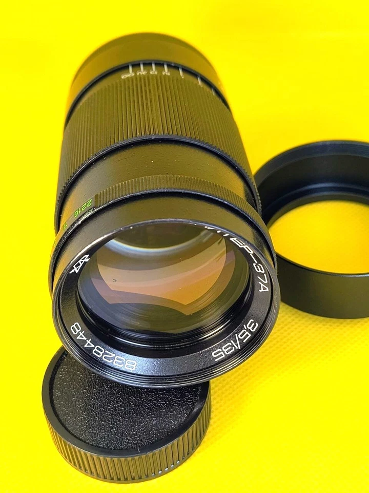 Jupiter 37A 135mm f/3.5 Soviet Telephoto lens Portrait lens SLR lens M42 mount - Image 4 of 4