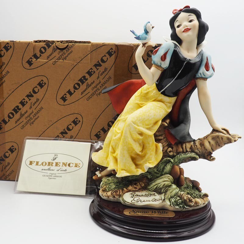 イタリア製　ジョゼッペ・アルマーニ作 Giuseppe Armani Disney Florence Snow White With Blue Bird