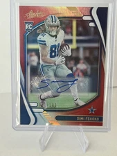 2021 Absolute Simi Fehoko Rookie Auto Spectrum Red /100 No. 141 RC 