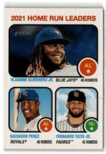 2022 Topps Heritage Fernando Tatis Jr./Salvador Perez/Vladimir Guerrero Jr. #68