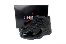 Air Jordan 11 Retro Cap and Gown Men's High Top Black Patent Basketball Sneakers
