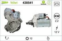 Anlasser Starter Valeo Origins Stop&Start - NEW O.E. Technologie 438541 12V Tdci