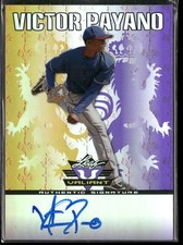 Victor Payano Auto #/25 Rookie Purple 2011 Leaf Valiant Texas Rangers