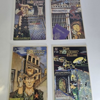 The Hacker Files #9 10 11 12 Comic Lot (DC Comics 1993) Final Issues