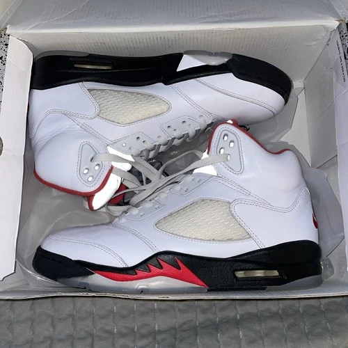 Air Jordan 5 Fire Red Silver Tongue/grape/steel/toe Cap/rare Air/playoffs