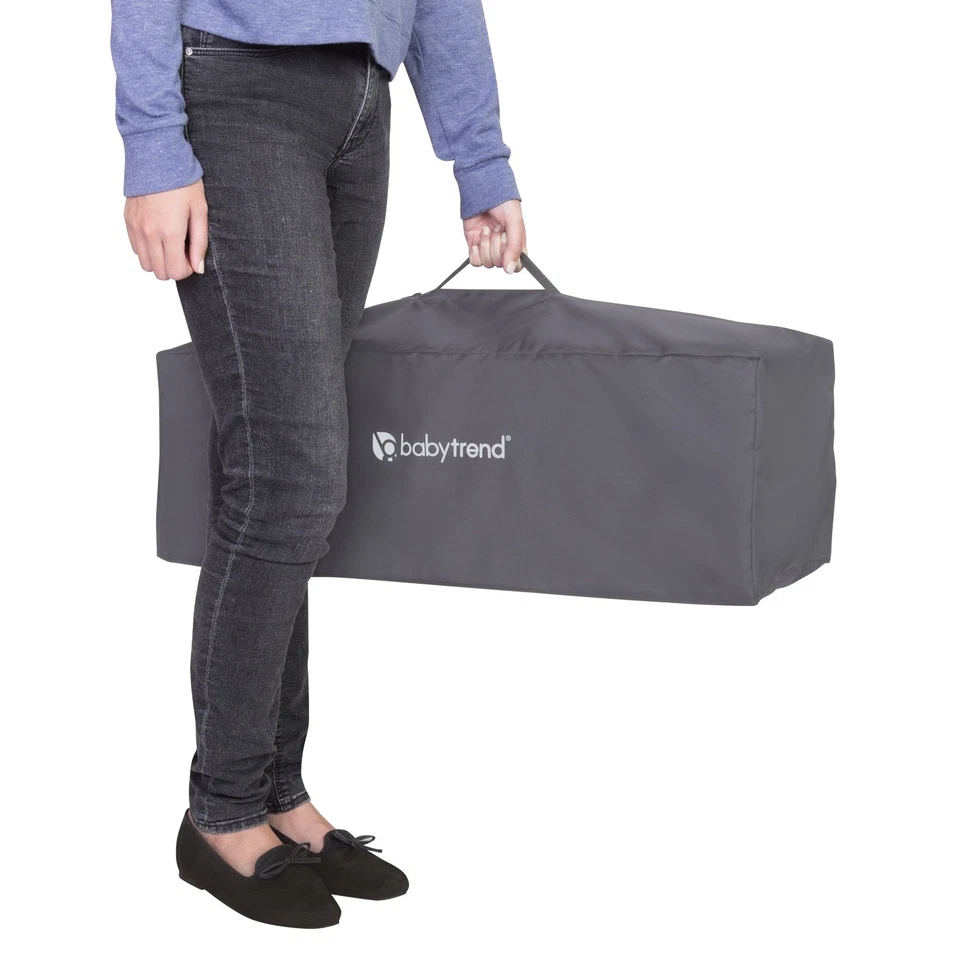 Baby Trend Animal Jubilee Guardería Playard - Centro Infantil Multifuncional en Gris Foto 2 de 4