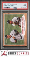 2011 TOPPS HERITAGE #37 DEREK JETER-ROBINSON CANO PSA 9