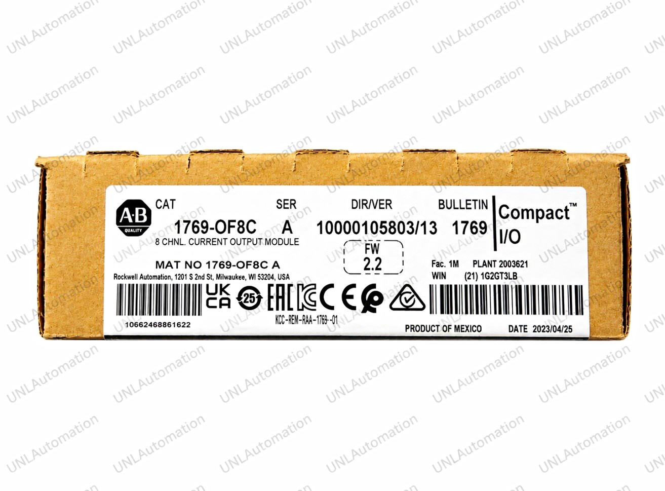 Allen-Bradley 1769-OF8C Compact I/O Analog PLC Output Module 8CH Current