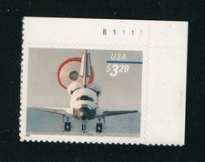 US Scott 3261 Space Shuttle Landing 3.20 Plate Number Single MNH