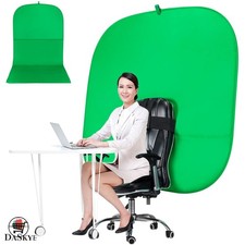 Portable 59-Inch Green Screen Chair  Dual-Sided Backdrop for Video and Photo...