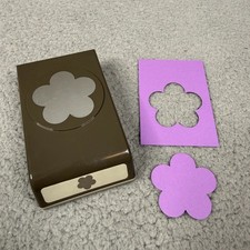 Stampin Up Paper Punch Fancy Flower 118073 Retired Craft Card Tool Locking Flat