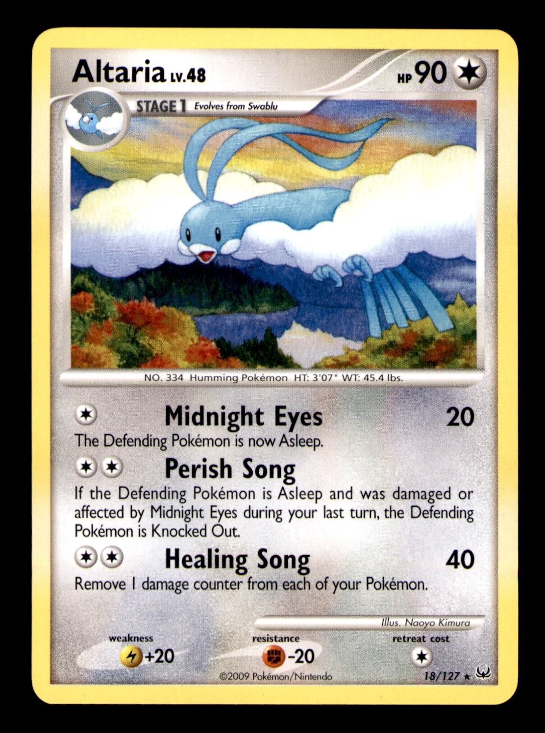 Altaria 18/127 Rare Platinum Pokemon Near Mint