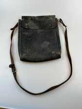 vintage sehr alte Kartentasche Leder Militär Feldtasche