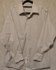 Kenneth Cole New York Dress Shirt NWT 16.5 32/33 Delf Blue Non Iron Check