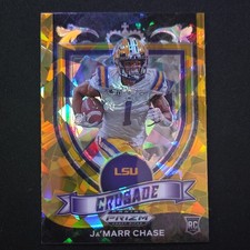 💎 2021 Prizm Draft Picks Ja'Marr Chase #162 Crusade Gold Ice Rookie Color Match