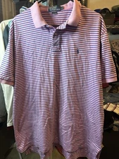 Ralph Lauren Polo Size Large Pink/blue Stripped