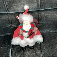 Vintage Santa Claus Carrying His Backpack Of Toys