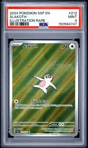 Pokémon TCG Slakoth 212/191 Sv: Surging Sparks Illustration Rare PSA 9