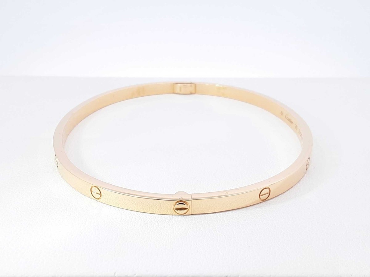 Cartier Small Love Bracelet In 18k Yellow Gold 22.4 Grams Size 20