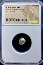 510BC-494BC NGC Greek Ancient lonia City Of Phocaea Genuine Silver Rare Coin