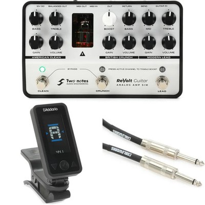 Two Notes ReVolt All-analog Guitar Amp Simulator Pedal with Instrument Cable and
