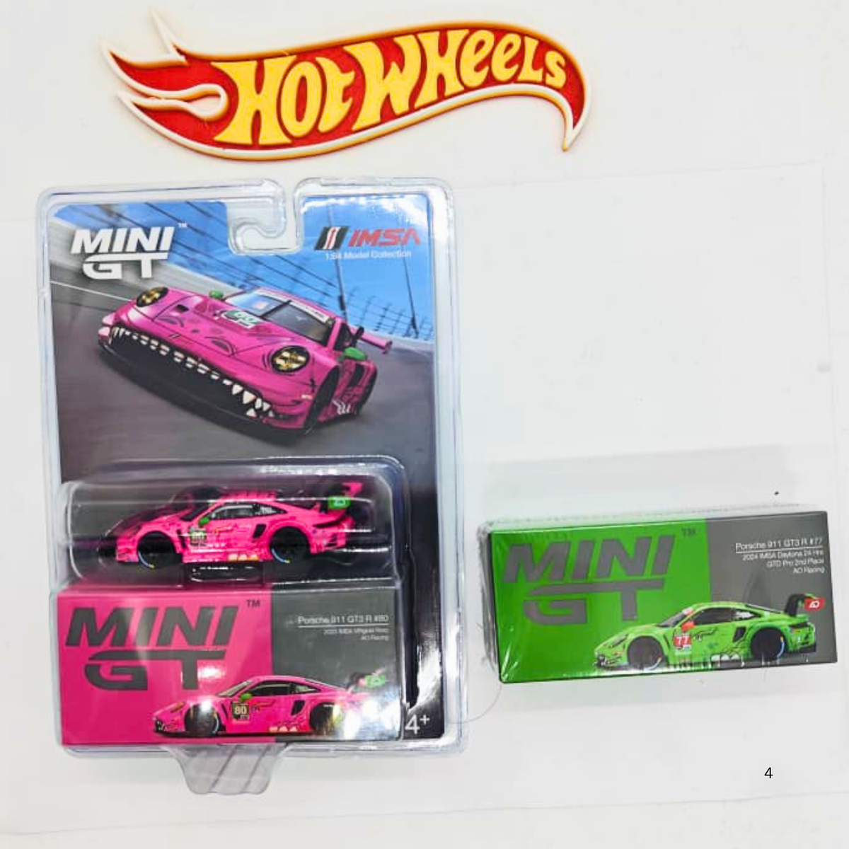 MiniGT　ミニカー　ポルシェ 911 GT3 R Rexy & Roxy MINI GT Porsche 911 GT3 R AO Racing 2023 IMSA VIRginia ROXY