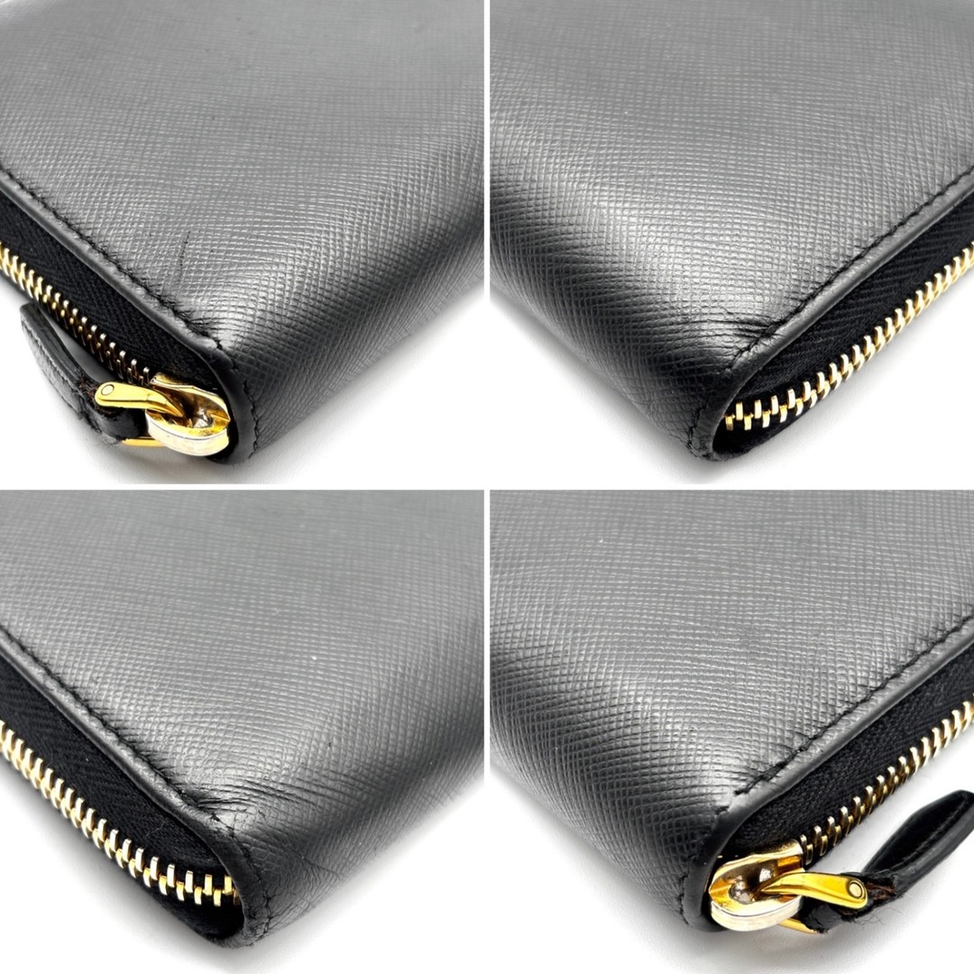 PRADA Long Wallet Triangular Logo Plate Saffiano … - image 5