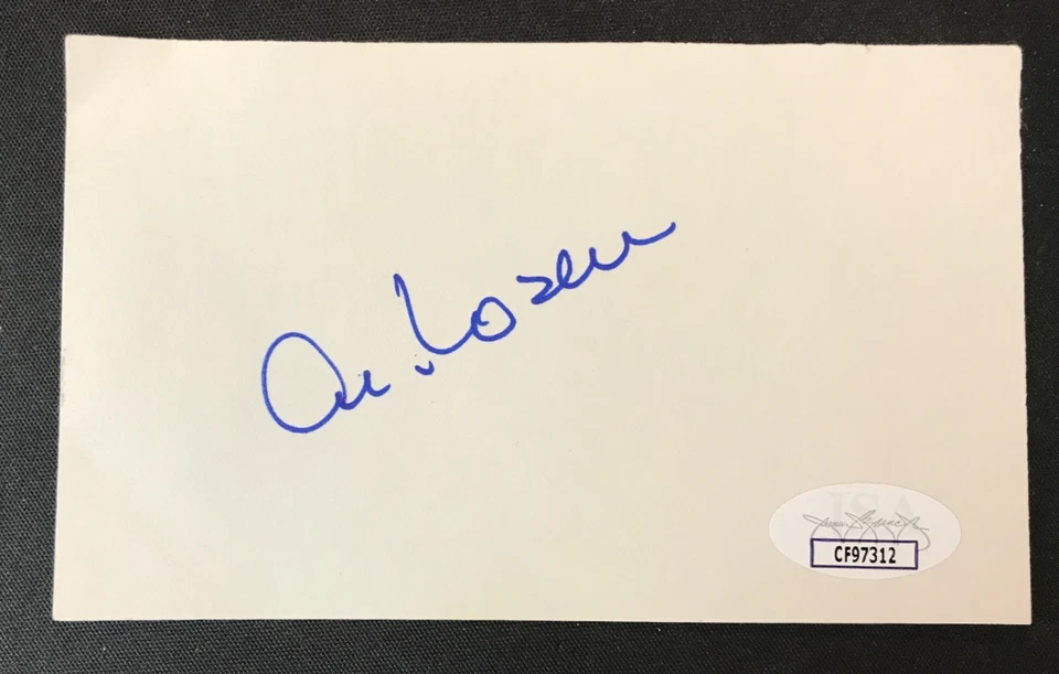 Al Rosen Signed 3x5 Index Card JSA w/COA #7 MLB Cleveland Indians 1953 AL MVP! - Image 2 of 4