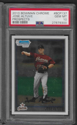 PSA 10 2010 Bowman Chrome JOSE ALTUVE RC Rookie #BCP137 HOUSTON Astros 1st