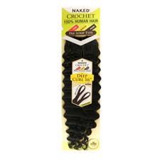 Naked 100 Human hair crochet Loop type - Deep curl