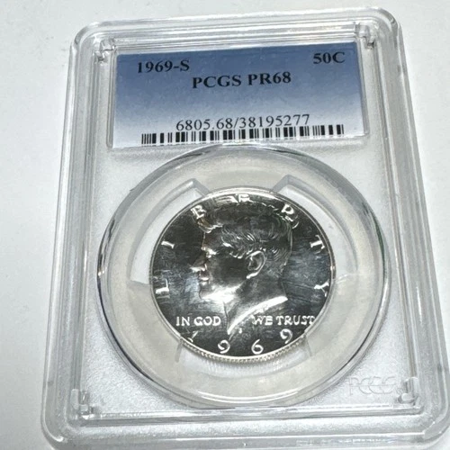 1969 S Kennedy Half Dollar 50C- PCGS PR68