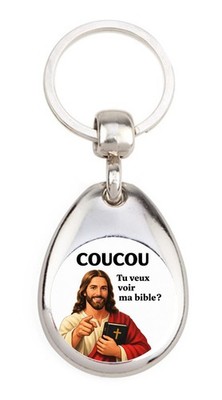 Kuckuck du willst meine Bibel sehen - Schlüsselanhänger aus Metall